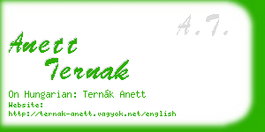anett ternak business card